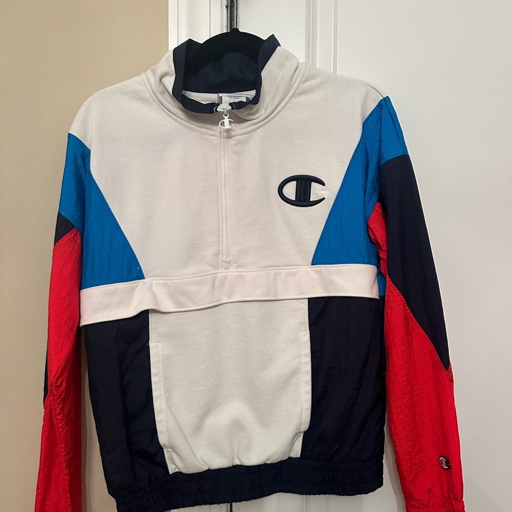 Champion White and Blue Label Shirt